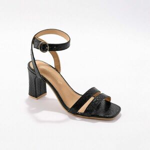 Bőr szandál dupla pánttal kép