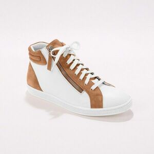 Bokacipő, bőr és műbőr, fehér/bézs, fehér/bézs kép