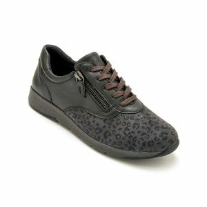 Nyomott bőr- és textil félcipő, bütykös cipőkhöz kép