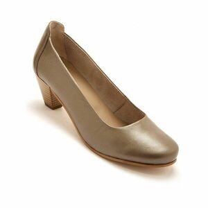 Extra széles bőrcipő, aranybarna kép