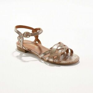 Lapos bőr szandál kép