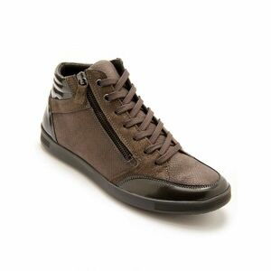 Bőr bokacsizma fűzővel és cipzárral kép