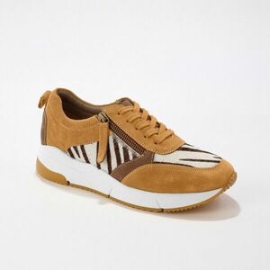 Cipzáras sportcipő, állatszőrme mintás, cipzárral kép