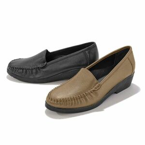 Bőr papucscipő, aranybarna kép