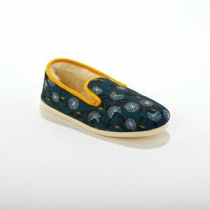 Gyapjúbélésű, növényi mintás papucs kép