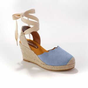 Ékszandál, fűzős, égszínkék kép