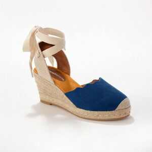 Ékszandál, fűzős, tengerészkék kép