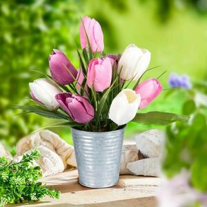 Művirág Tulipánok cserépben kép