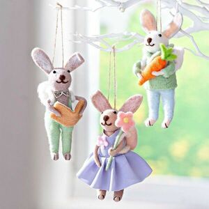 Húsvéti nyuszik dísz, 3 darabos szett kép