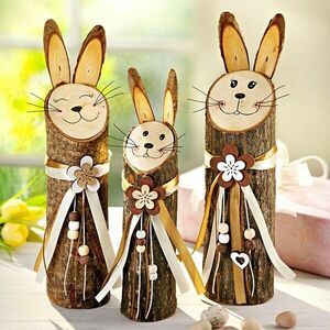 Lampl nyuszis fa dekoráció, 3 darabos szett kép