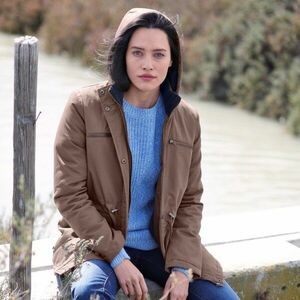 Vízálló fleece kötött parka kép