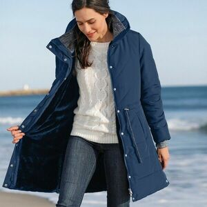 Hosszú vízálló steppelt kabát kép