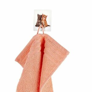 Öntapadós törölközőtartó kampók Macskák, 4 darabos készlet kép