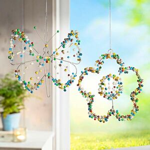 Tavaszi gyöngy függő dekoráció, 2 db-os készlet kép