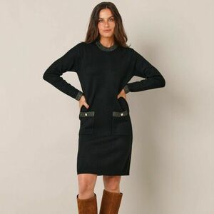 Pulóvrové ruha csillogó szegélyekkel kép