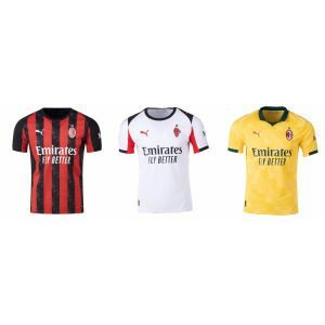 AC MILAN, 2025/26, hazai/idegenbeli/harmadik (RAFA LEÃO, MODRI&Cacute;, PULISIC) kép