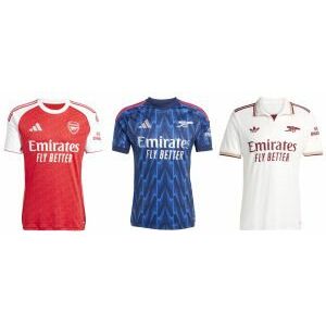 ARSENAL, 2025/26, hazai/vendég/harmadik (GYÖKERES, HAVERTZ, SAKA) kép