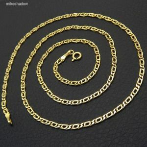 14K-os arany Charles mintájú nyaklánc, 50 cm kép