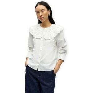 Blúzok Object Jenesa Shirt - Cloud Dancer kép