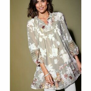 Tunika 7/8 ujjú, fodros és nyomtatott tunikával kép