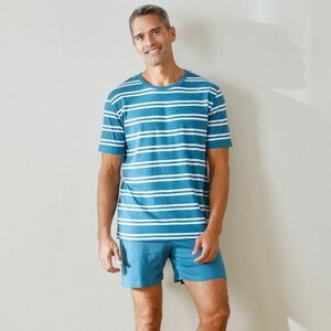 Csíkos, rövidnadrágos és rövid ujjú pizsama kép