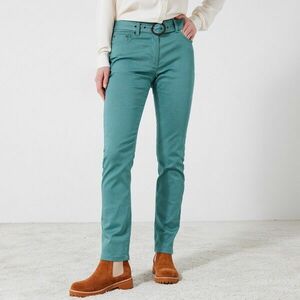 Egyenes nadrág övvel, 155 és 160 cm közötti méret esetén, belső lábszárhossz 73 cm. kép