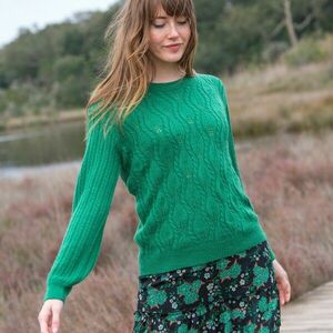 Hosszú ujjú bársony pulóver kép