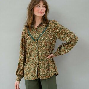 Ingblúz makraméval és virágmintával kép