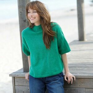 Újrahasznosított poliészter rövid ujjú pulóver (1) kép