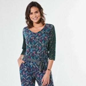 Nyomtatott póló csipkével kép