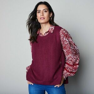 Ujjatlan pulóver, mohair touch kép