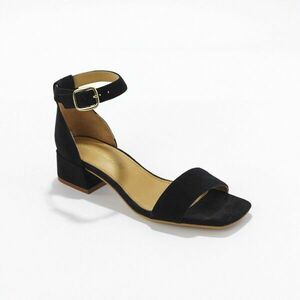 Bőr szandál, sarokkal kép