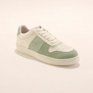 Platform tornacipő rézbetétekkel, fehér/bézs színben kép