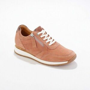 Bőr tornacipő cipzárral, 2 anyagból készült talppal kép