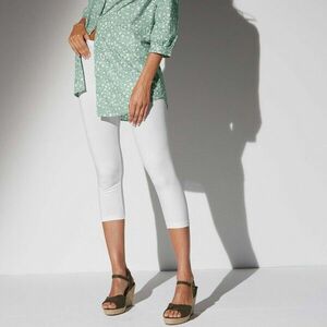 2 db egyszínű 3/4-es leggings készlet elasztikus derékkal kép