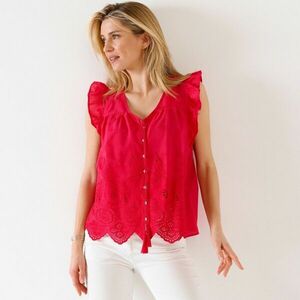 Madeira V-nyakú, ujjatlan blúz kép