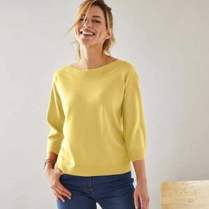 Pulóver csónak nyakkal és 7/8 ujjal kép