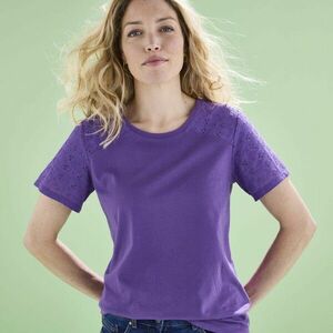 Póló kerek nyakkivágással, rövid ujjakkal és madeiraval kép