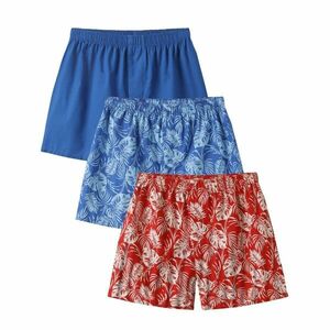 3 darabos pamut rövidnadrág készlet levélmintával kép