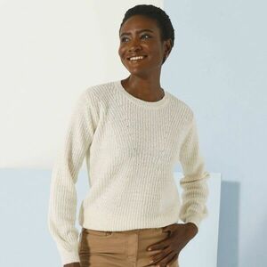 Pulóver kerek nyakkal és széles ujjakkal kép