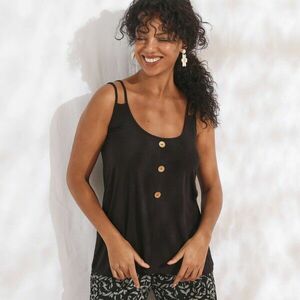 Egyszínű felső gombokkal kép