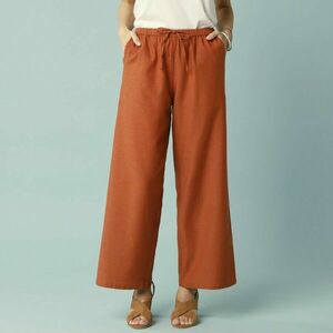 Széles szárú nadrág kis testalkatúaknak, viszkóz-pamut-vászon kép