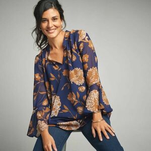 Tunika bő ujjakkal és mintával kép