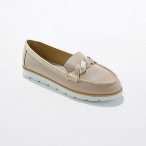 Kéttónusú loafer fonott pánttal kép