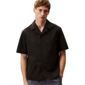 Rövid ujjú ingek Calvin Klein Jeans Classic Short Sleeve Beach Shirt Black kép
