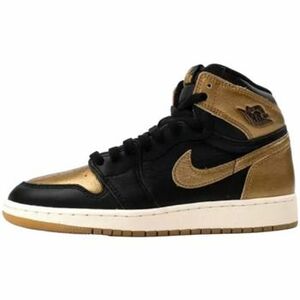 Divat edzőcipők Nike 1 Retro High OG Black Metallic Gold kép