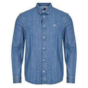 Hosszú ujjú ingek Tommy Jeans RGLR FIT SHIRT MID BLUE kép