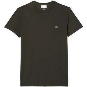 Pólók / Galléros Pólók Lacoste Cotton Pima Crew Neck T-Shirt Dark Brown kép