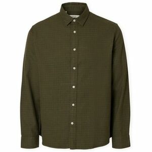 Hosszú ujjú ingek Selected Noos Regnoah Shirt - Forest Green kép