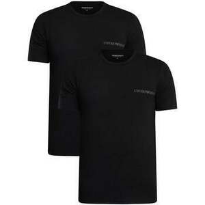 Rövid ujjú pólók Emporio Armani Lounge 2 Pack Stretch Cotton T-Shirt Black/Black kép